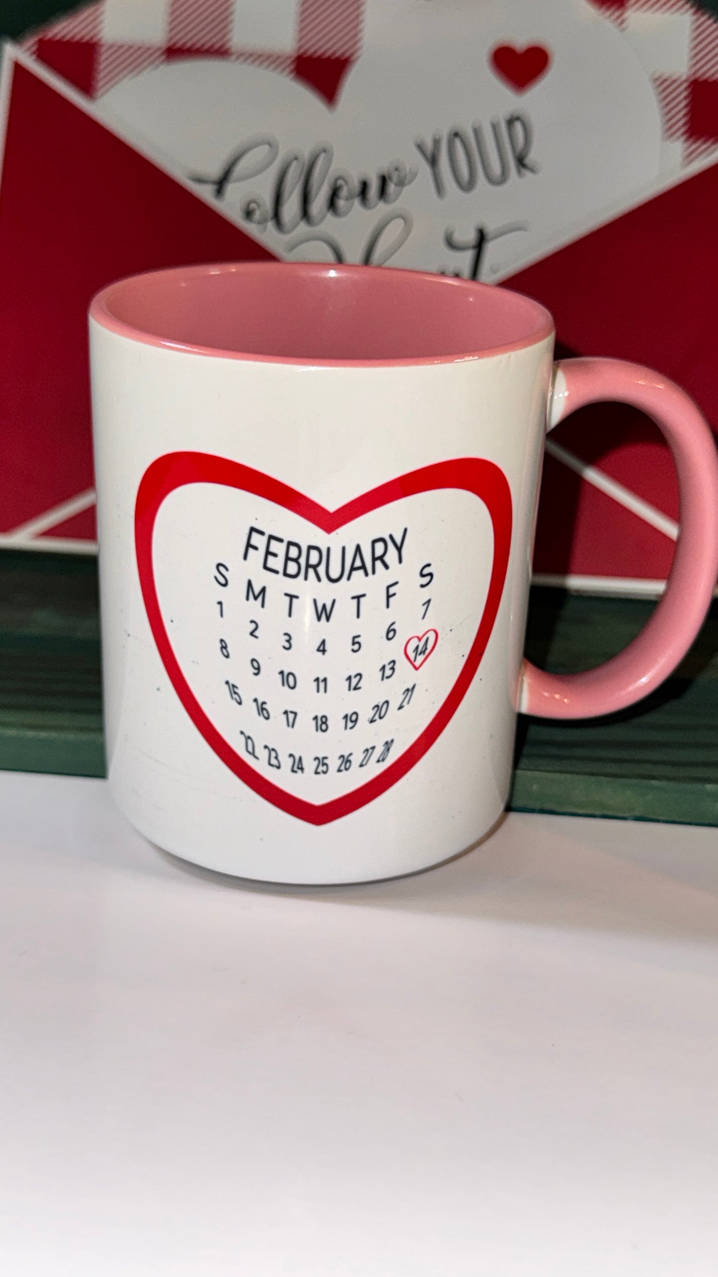 Always With You Heart Date Mug – Personalized Valentine’s Day Mug with Custom Name & Special Date