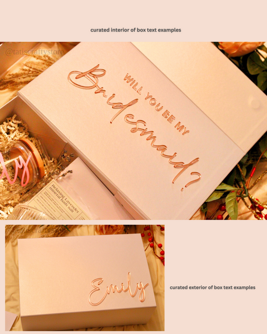 Personalized Gift Box Premium Keepsake Personalized for Weddings Bridesmaids Christmas Birthday Business Branding Special Events Magnetic