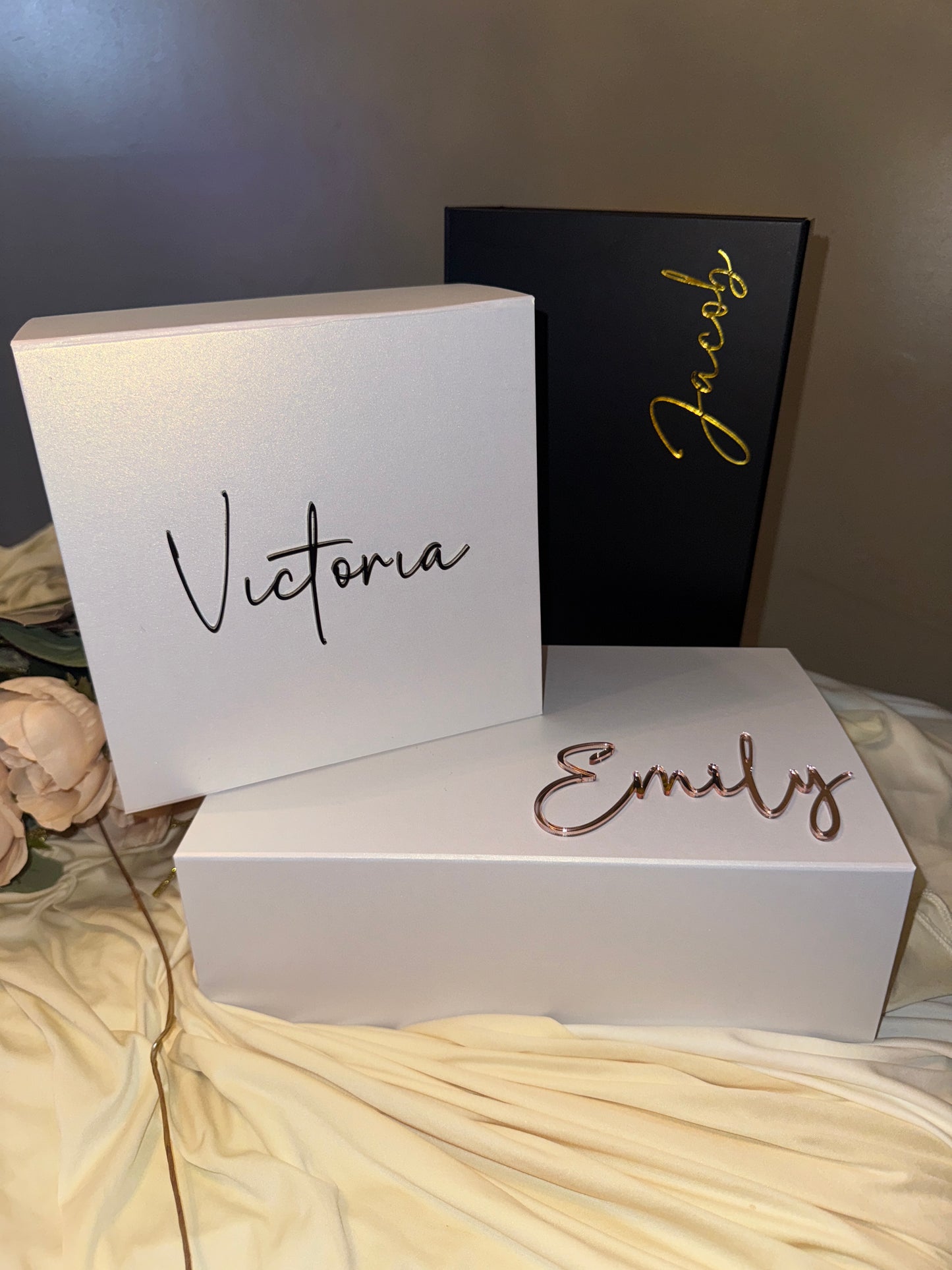 Personalized Gift Box Premium Keepsake Personalized for Weddings Bridesmaids Christmas Birthday Business Branding Special Events Magnetic