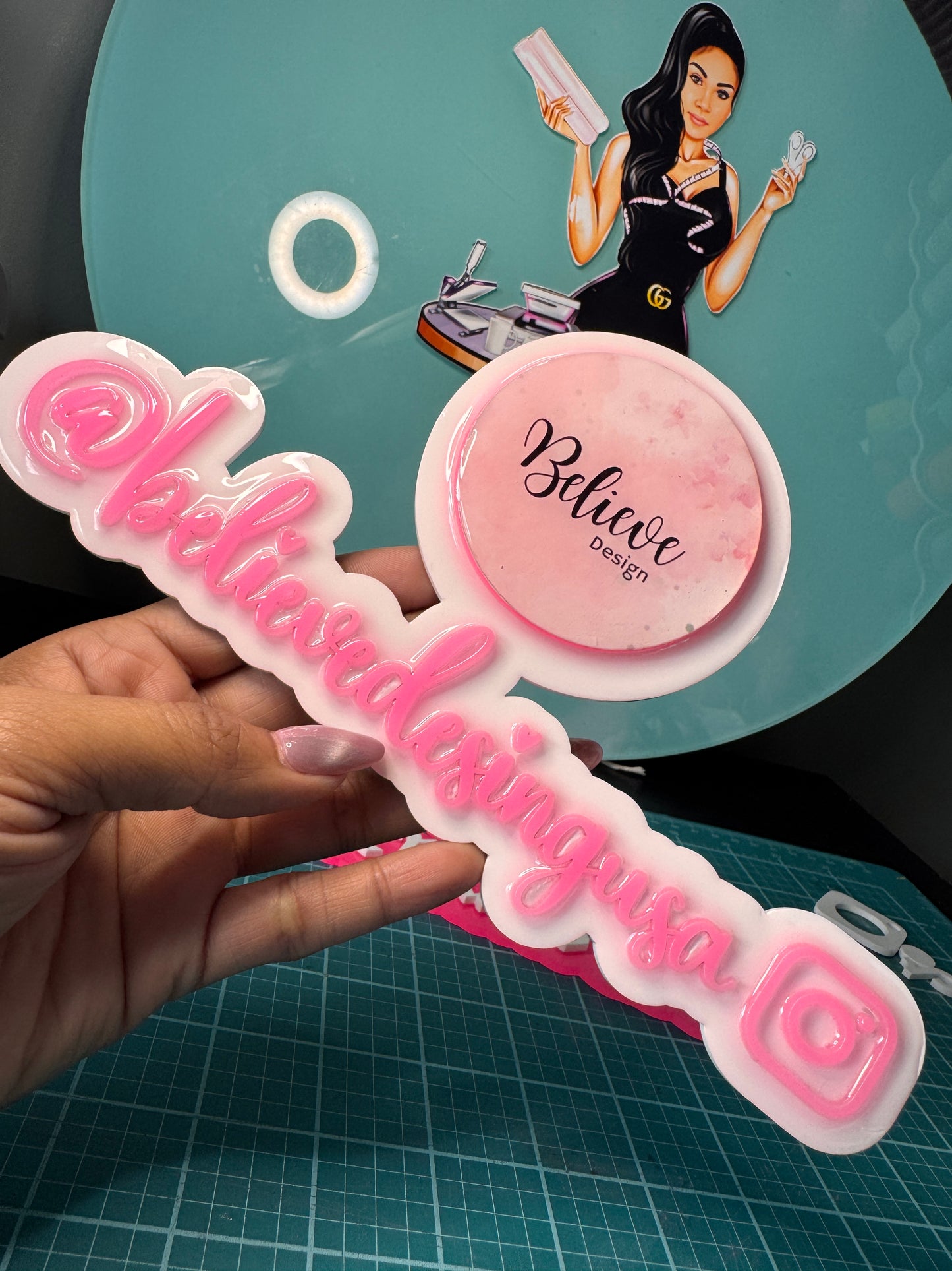 Acrylic Watermark / Custom Logo / Social Media/ Instagram Watermark / Business Tag/ Watermark