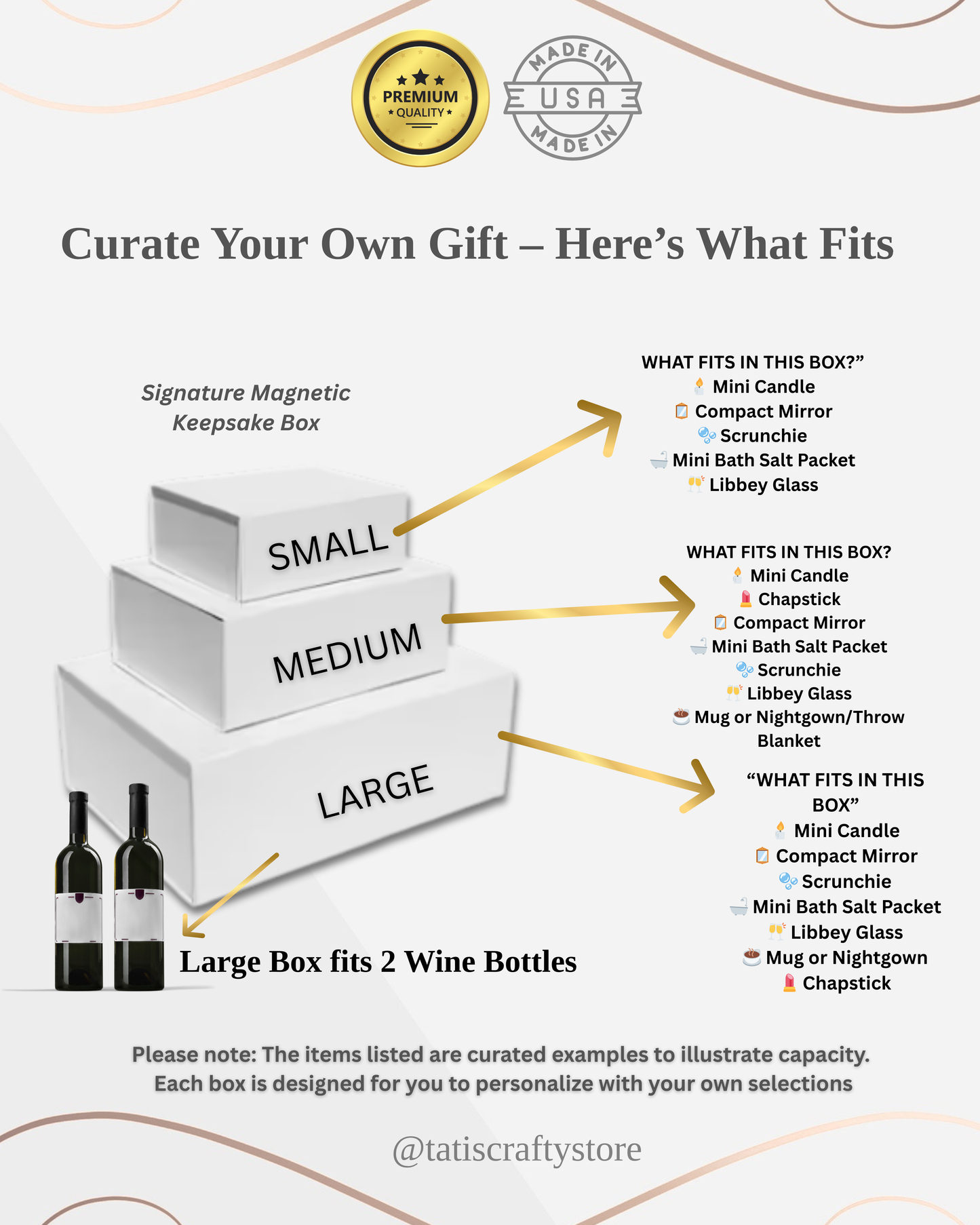 Personalized Gift Box Premium Keepsake Personalized for Weddings Bridesmaids Christmas Birthday Business Branding Special Events Magnetic