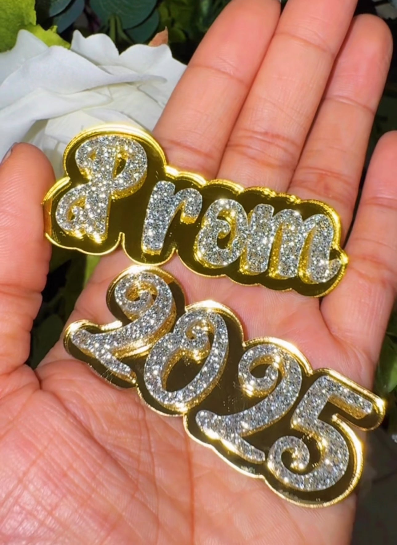 Dozen Prom 2025 cupcake flat toppers