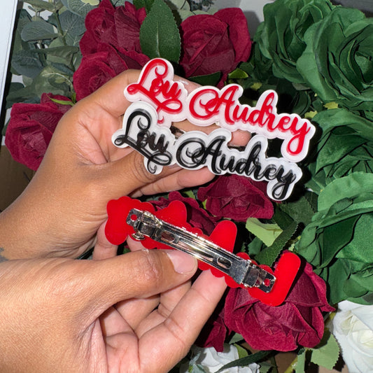 Personalized Acrylic Hair Name Clip