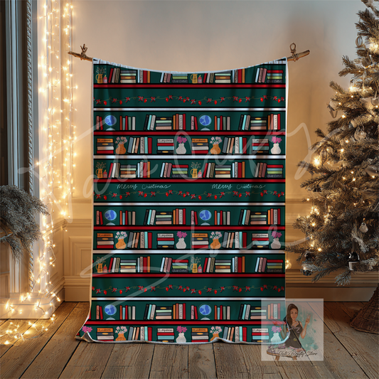 Christmas Blanket Bookshelf Theme