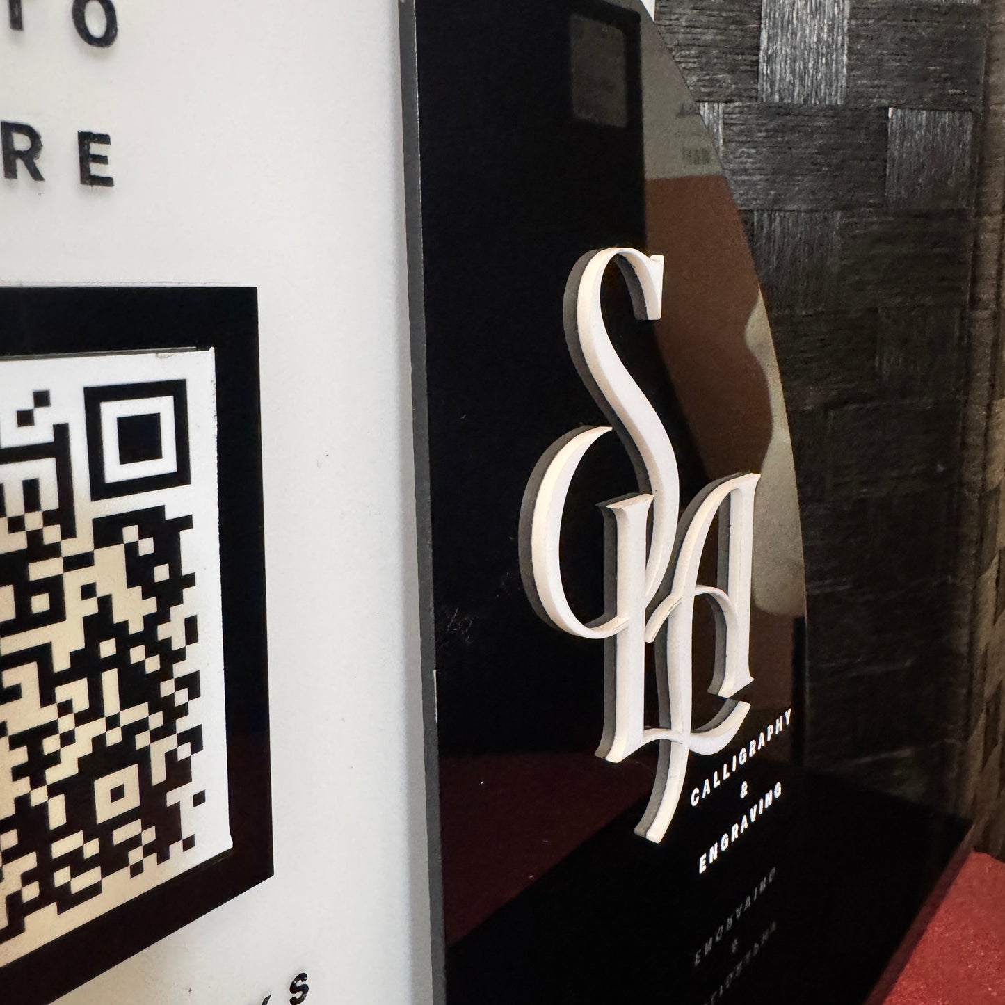 Custom Live Experience QR Code Sign | Acrylic Booking Display for Events, Vendors & Brands