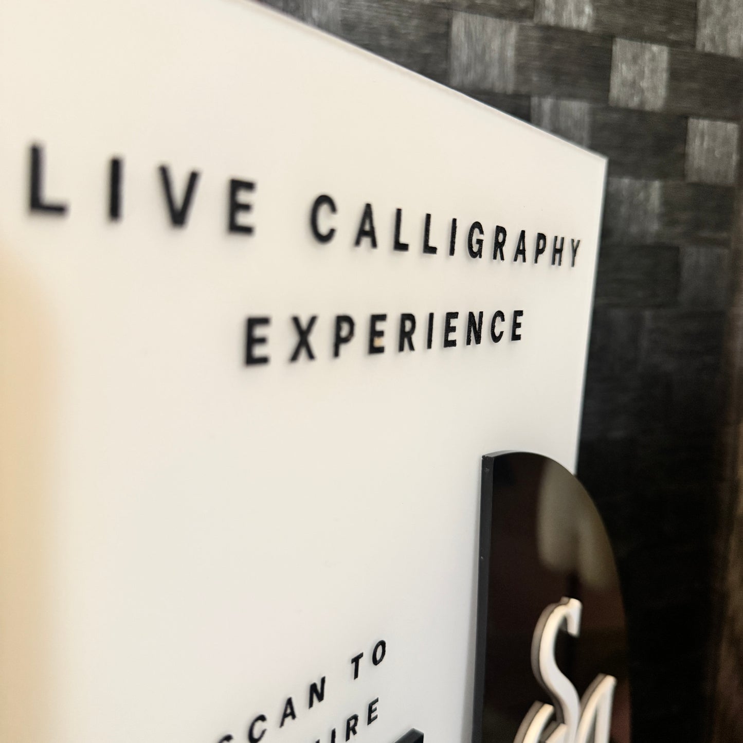 Custom Live Experience QR Code Sign | Acrylic Booking Display for Events, Vendors & Brands