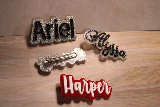 Personalized Acrylic Hair Name Clip