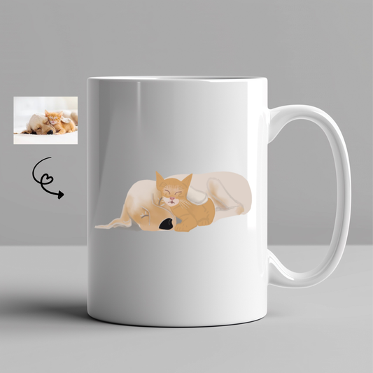 Pet Portrait Mug – Custom Illustrated Pet Mug From Your Photo