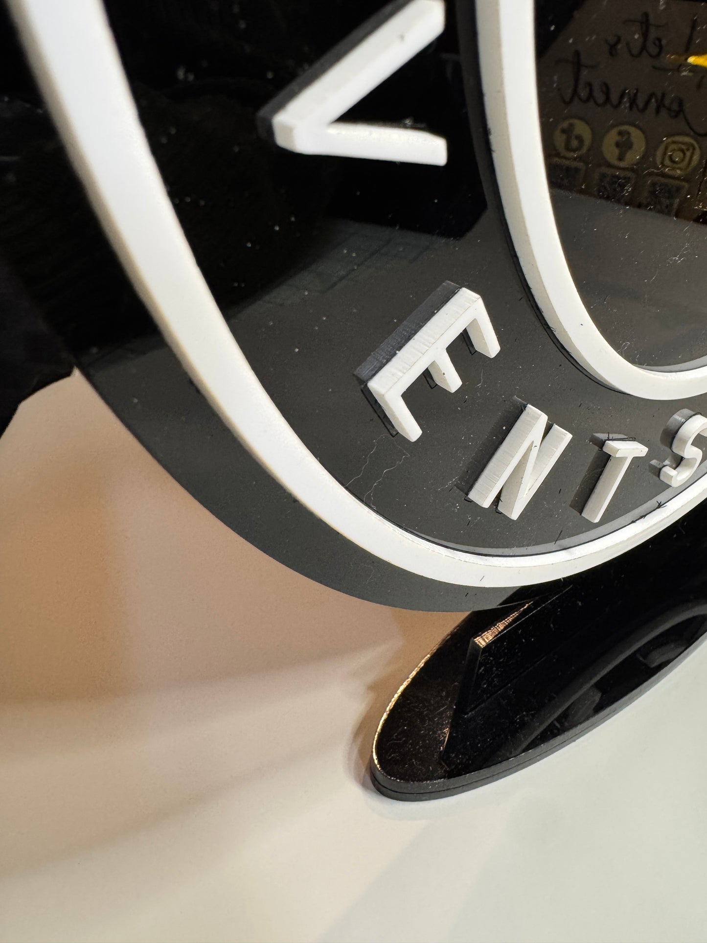 Custom Acrylic Business Logo Sign: Round Acrylic 3D Photo or Office Decor