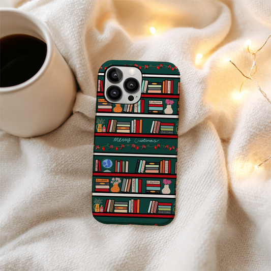 Merry Christmas Bookshelf iPhone Case